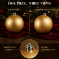 thumbnail image 4 of Set of 1 Christmas Ornament Ball for Christmas Tree, 4.72 Inch Large Hanging Ornament for Home Holiday Display Xmas Party Fireplace Stair Wreath Indoor Decorations, 4 of 7
