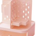 thumbnail image 6 of TISHITA Desktop Organizer Pen Holder Card Holder Container Stationery Supplies Pegboard Makeup Organizer Desk Organiser for Classroom Pink, 6 of 7