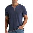 thumbnail image 3 of Iceglad Mens Henley Shirts Short Sleeve T Shirt Fashion Casual Slim V Neck Shirts, 3 of 9