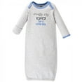 thumbnail image 2 of Luvable Friends Baby Boy Cotton Long-Sleeve Gowns 4pk, Gentleman, 0-6 Months, 2 of 5