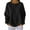 Black, variant on Women's Waffle Knit Top, Long Sleeve Crewneck Pullover, Loose Fit Casual Blouse for Fall and Winter 2025, Soft Stretchable Comfortable Top for Women, Solid Color Relaxed Fit Everyday Wear Black