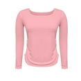 thumbnail image 7 of Karight Womens Square Neck Basic Long Sleeve T Shirt Slim Fit Tees Fall Going Out Crop Tops Cute Tight Shirts, 7 of 7