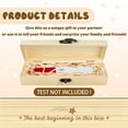 thumbnail image 3 of 1 pc Rectangle Wooden Pregnancy Test Keepsake box with Lock Baby Annouced Engraved Case for Grandparents Dad Aunt and Uncle Blanched Almond Star 20x5x3cm, 3 of 9