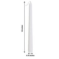 thumbnail image 3 of Efavormart 12 Pack | Metallic White 10" Premium Wax Taper Candles, Unscented Candles, 3 of 10