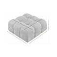 thumbnail image 3 of Meridian Furniture Ames Grey Boucle Fabric Ottoman, 3 of 7