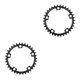 thumbnail image 4 of Juego de bielas de bicicleta Greeniant aleación portátil estilo 110BCD piezas de bielas 34T, 4 of 6