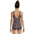 thumbnail image 2 of Lands' End Women's Chlorine Resistant Scoop Neck Soft Cup Tugless Sporty One Piece Swimsuit Print, 2 of 3