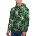 thumbnail image 3 of Lsque Thorns Of Macro Cactus Pattern Casual Men's Hoodie,Hooded Sweatshirt with Kangaroo Pocket,Pullover Hoodie-Small, 3 of 7