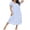 Floral Blue, variant on Long Nightgowns for Women Bamboo Viscose Sleepshirt Short Sleeve Night Gown V Neck House Dress