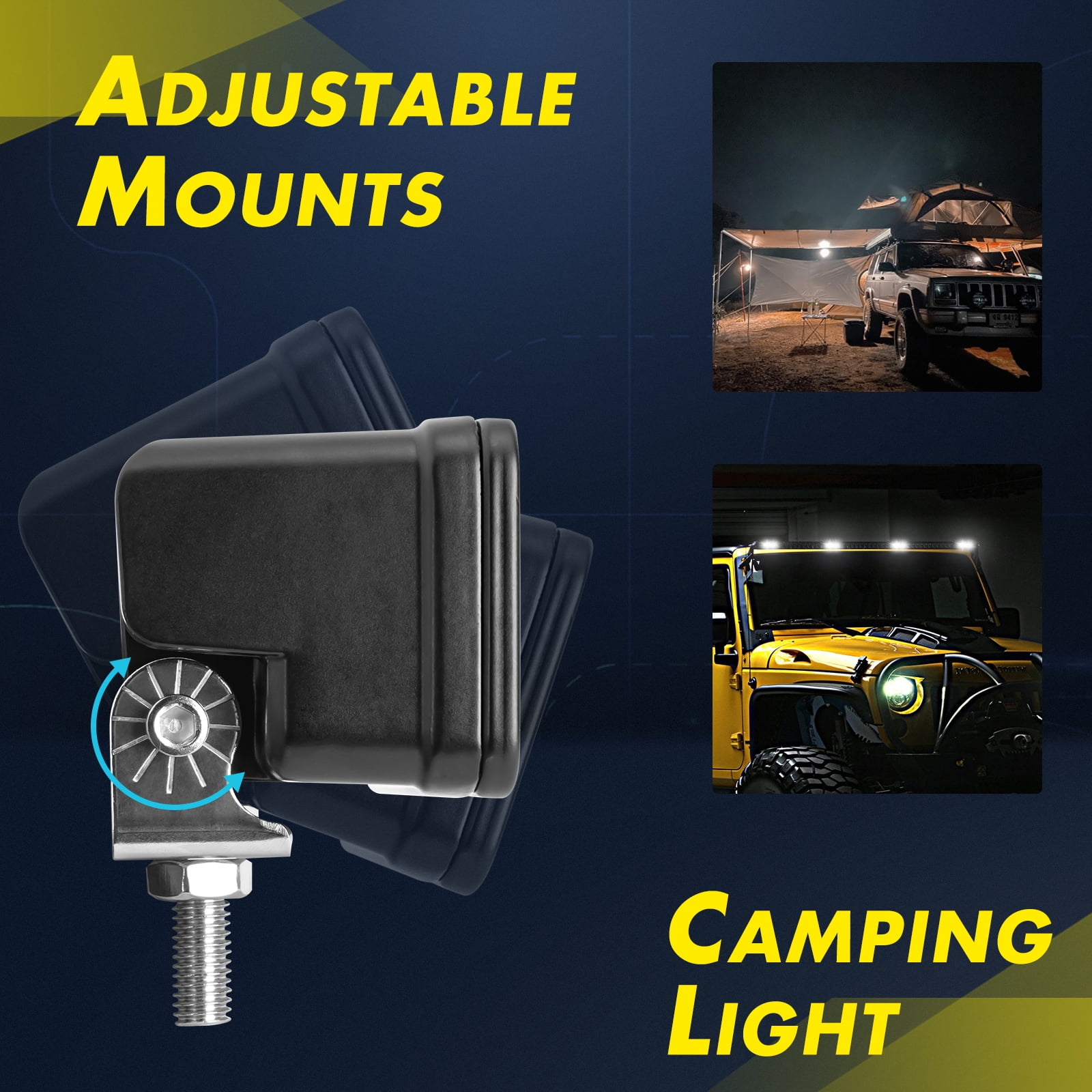 2PCS 3inch 40W LED Pods Combo Beam off Road Fog Driving Lights for Truck ATV UTV SUV