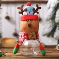 thumbnail image 3 of Naiovety Tarro de dulces de Navidad Santa Claus Elk botella de almacenamiento tapa transparente galleta Navidad caja de adorno desmontable Kits de decoración para fiestas Alce, 3 of 6