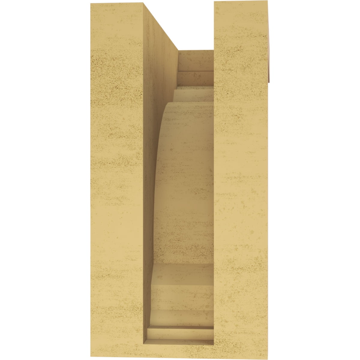 5"W x 10"D x 10"H Classic Warren Rough Cedar Woodgrain TimberThane Corbel, Primed Tan