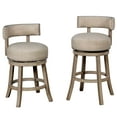 thumbnail image 2 of Furniture of America Jensen Swivel Bar Stools - Set of 2, 24", Beige, 2 of 6