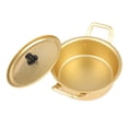 thumbnail image 5 of BOKYAN 16cm Korean Ramen Noodle Pot, Traditional Yellow Aluminum Stockpot for Instant Noodles, Lightweight Soup Pot with Double Handles (6.3 inches / 16 cm), 5 of 9