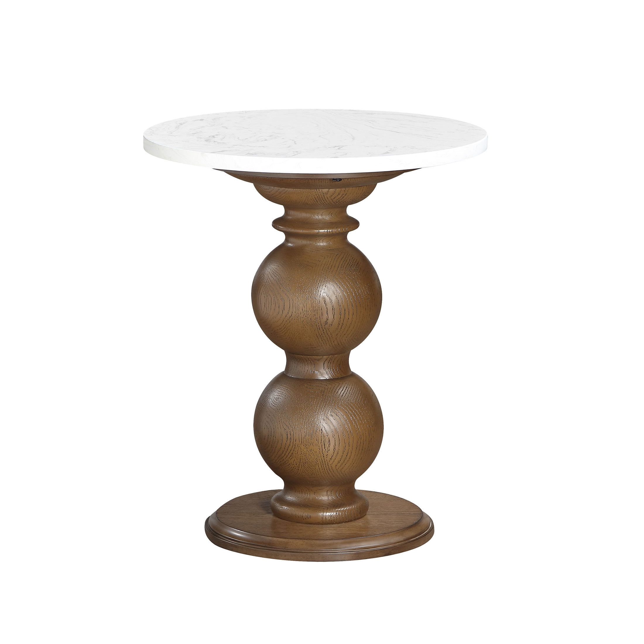 My Texas House Vivienne Marble Top End Table