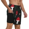 thumbnail image 2 of Kdxio Amanita Mushroom Print Men'S Swim Trunks With Compression Liner 7 Inch Inseam Quick Dry Swim Shorts, 2 of 7