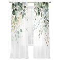 thumbnail image 7 of Eucalyptus Leaf Sheer Curtains 96 Inch Length 2 Panels Set, Weeping Green Botanical Summer Voile Window Treatment Semi Sheer Long Curtains Drapes for Bedroom/Living Room/Kitchen 52"x96"x2, 7 of 7
