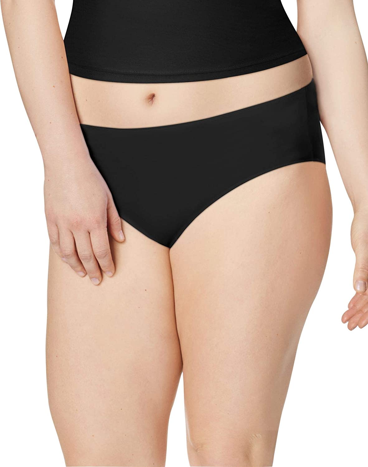 JUST MY SIZE Women's Smooth Stretch Microfiber Hipster Panty 5Pack, Assorted