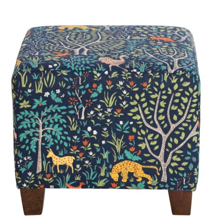 Skyline Furniture Ottoman in Folkland Admiral - Walmart.com - Walmart.com