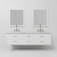 thumbnail image 5 of Castor 72 in W White Double Bath Vanity, Carrara Marble Top, Faucet Set, and 34 in Mirrors, 5 of 10