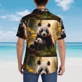 thumbnail image 6 of Daiia Forest Panda Hawaiian Shirt for Men Gentle Cotton Regular Short Sleeve Casual-3X-Large, 6 of 9