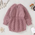 thumbnail image 5 of GiLiling Baby Girls and Boys Knit Romper - Cotton Long Sleeve Sweater Bodysuit for Daily Layering and Travel Wear (Pink, 0-3 Months), 5 of 9