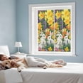 thumbnail image 3 of Easter Bunny Window Privacy Film, Yellow Flowers Vintage Country Leaves Pastoral Static Cling UV Sun Blocking Heat Control Window Tint Day and Night, Non-Adhesive One Way Privacy Cover 19.6''x39.3'', 3 of 7