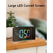 Mpow Projection Alarm Clock, Digital Clock with 180° Rotatable Projector, 3-Level Brightness, Progressive Volume, USB Charger, Battery Backup, Digital Alarm Clock for Bedroom