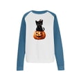 thumbnail image 7 of Taqqpue Women Halloween Ghost Sweatshirt Loose Fit Cute Crewneck Halloween Pullover Top Fall Winter T Shirts Casual Spooky Long Sleeve Plus Size Shirts, 7 of 7