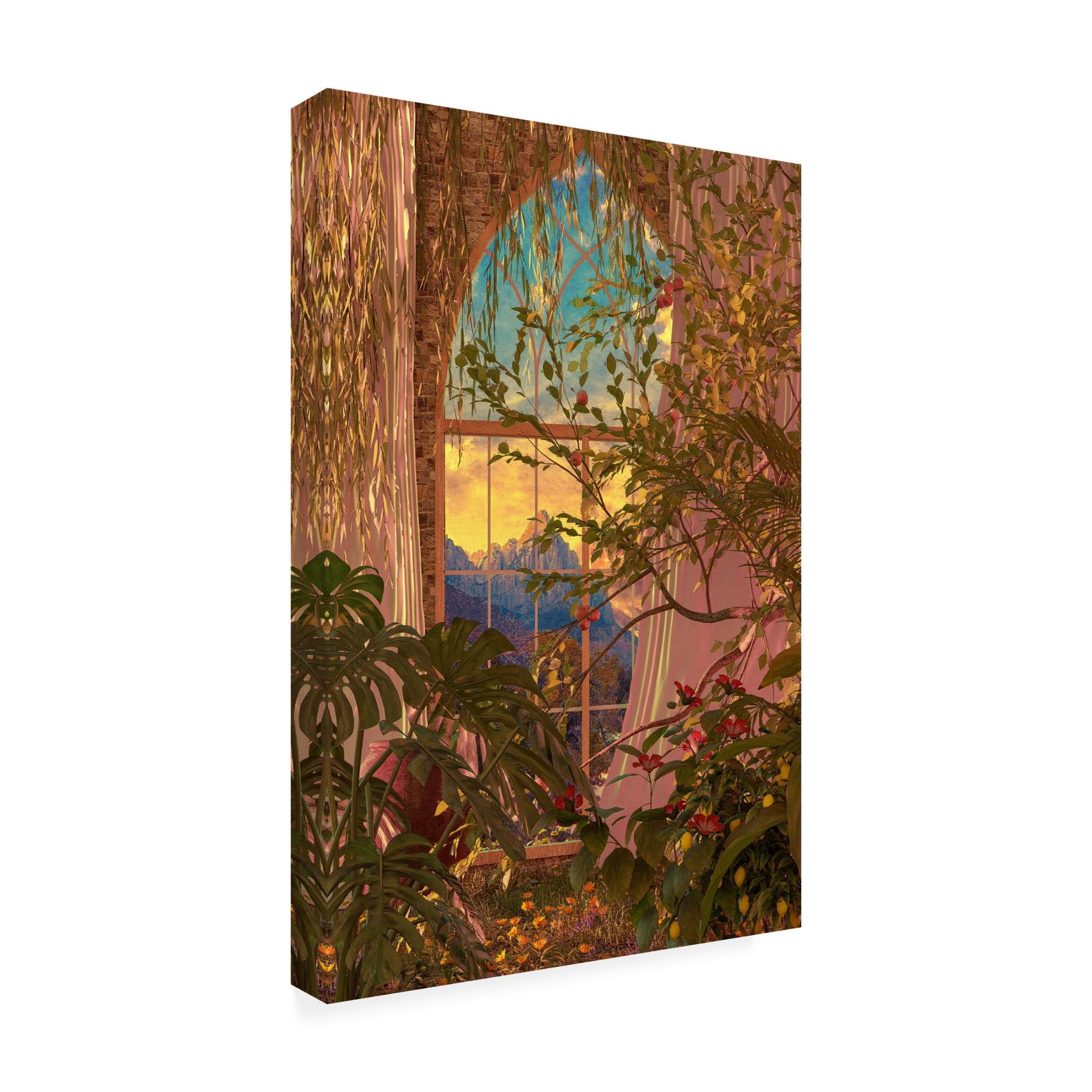 Trademark Fine Art DEKIMBE MURRAY View of a mountain Canvas Wall Art