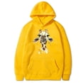 thumbnail image 1 of T-shirt à Manches Longues pour Femmes, Décontracté, Col Rond, Manches Longues, Imprimé Girafe, Chandail à Capuchon Ample, 1 of 2