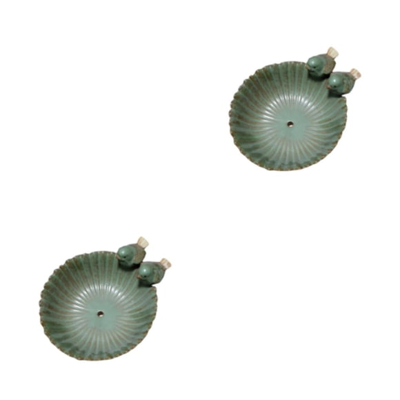 Injueey Baños hipoalergénicos para pájaros, seguro para amigos emplumados, comedero de nacimiento de cerámica inodoro, comedero para Con Agujero 16*16*10 2Conjunto