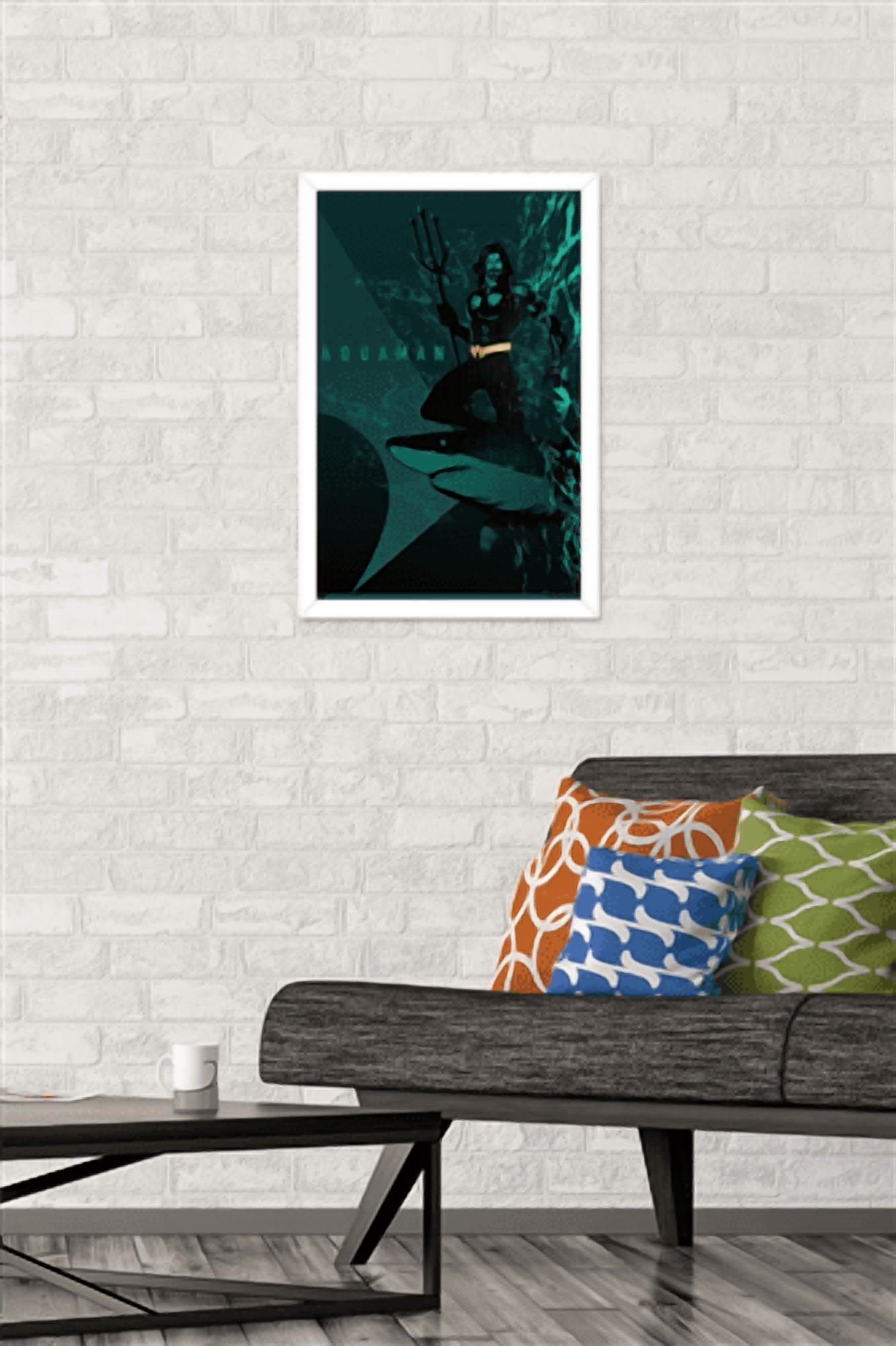 DC Comics: Dark Artistic - Aquaman Wall Poster, 14.725" x 22.375" Framed