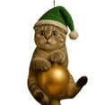 thumbnail image 2 of Cute Cat Christmas Tree Ornament,3.9" Festive Feline Fun for Your Tree,2025 New Year Gifts for Pet Lovers,Warm Cats Ornament Hanging Decor Indoor Outdoor,1PCS(B), 2 of 3
