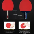 thumbnail image 5 of Table Tennis Racket 2 Rackets & 3 Balls Table Tennis Paddles Professional Ping Pong Paddle with Bag for Beginners Training Game Short handle, 5 of 5
