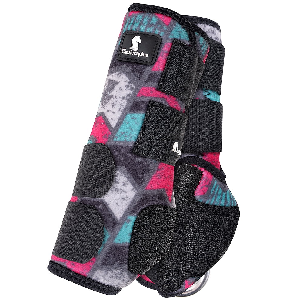 LARGE CLASSIC EQUINE LEGACY SYSTEM HORSE LEG FRONT SPORTS BOOTS GREY CHEVRON by CLASSIC ROPE COMPANY