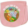 thumbnail image 2 of Inktastic 1st Trip to Zoo Animals Baby Burp Cloth, 2 of 3