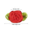 thumbnail image 2 of Uxcell 0.6'' Tiny Satin Ribbon Rose Fabric Flowers Embellishments Rosettes Applique Red 250 Pcs, 2 of 6