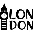 thumbnail image 1 of London Big Ben Sightseeing Travel Clock Tower Famous Landmark l Wall Decals for Walls Peel and Stick wall art murals Black Medium 18 Inch, 1 of 2