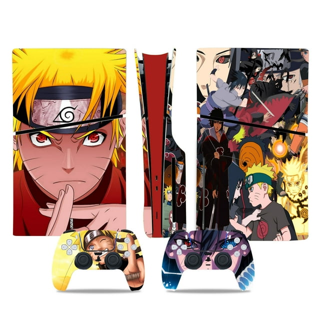 HHHC Vinyl Skin For PS5 Slim Disk Edition Console And Controllers Naruto Design