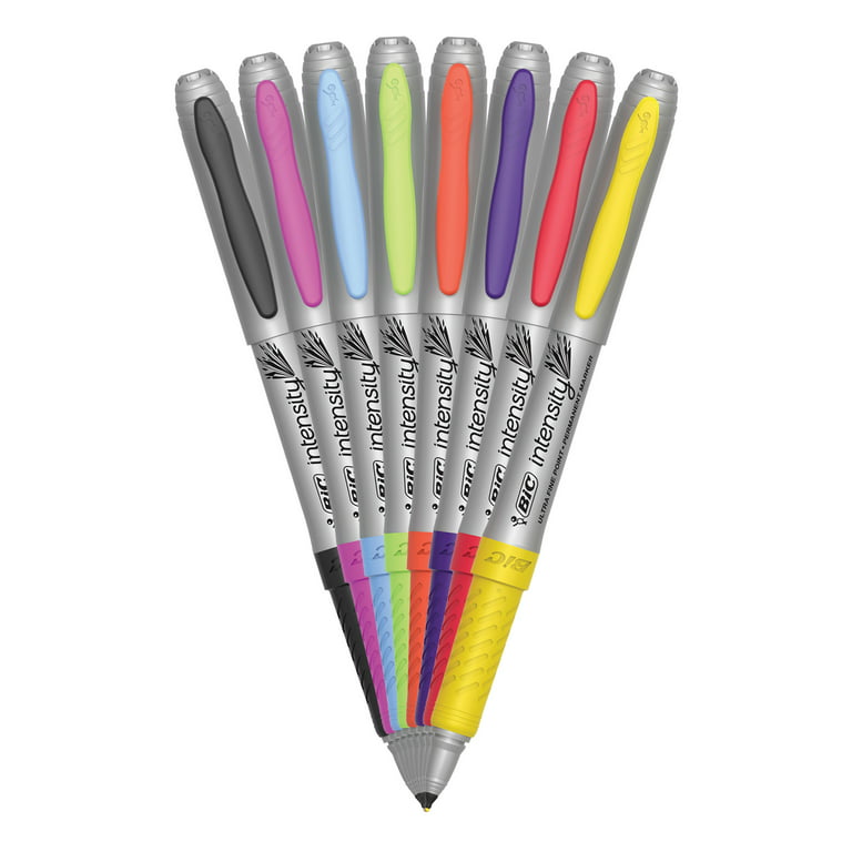 BIC Mark-It Permanent Color Markers, Ultra Fine Point, Assorted, 12 Markers  - Stuff2Color