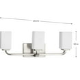 thumbnail image 2 of Cowan Collection Three-Light Modern Brushed Nickel Etched Opal Glass Bath Vanity Light, 2 of 2
