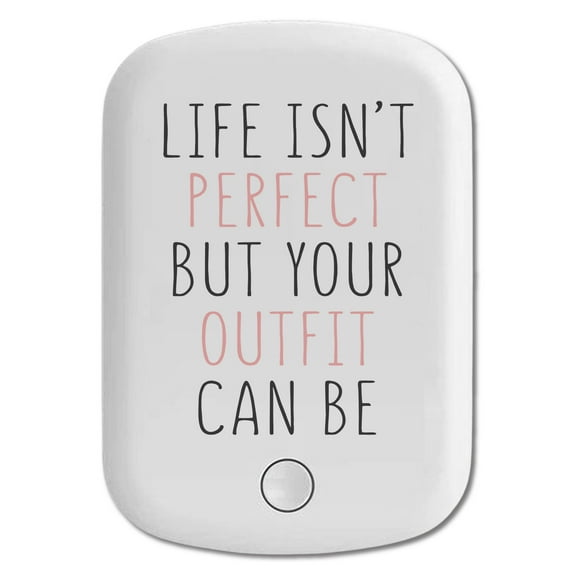 DistinctInk Magnetic Battery Pack, 5000 mAh Wireless Portable Charger with USB-C Cable, Compatible with MagSafe iPhone 14 / 13 / 12 Series - Life Isn't Perfect But Your Outfit Can Be