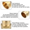 thumbnail image 3 of Unique Bargains 1 Pcs 14mm 3/8' BSP Hose Barb Tail Male Thread Adapter Brass Hose Socket Compression Fittings, 3 of 7