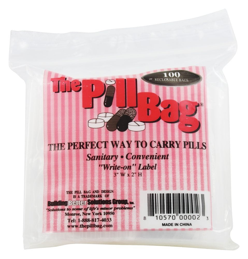 The Pill Bag - The Pill Bag Sanitary Reclosable Bag - 100 Bags - 0