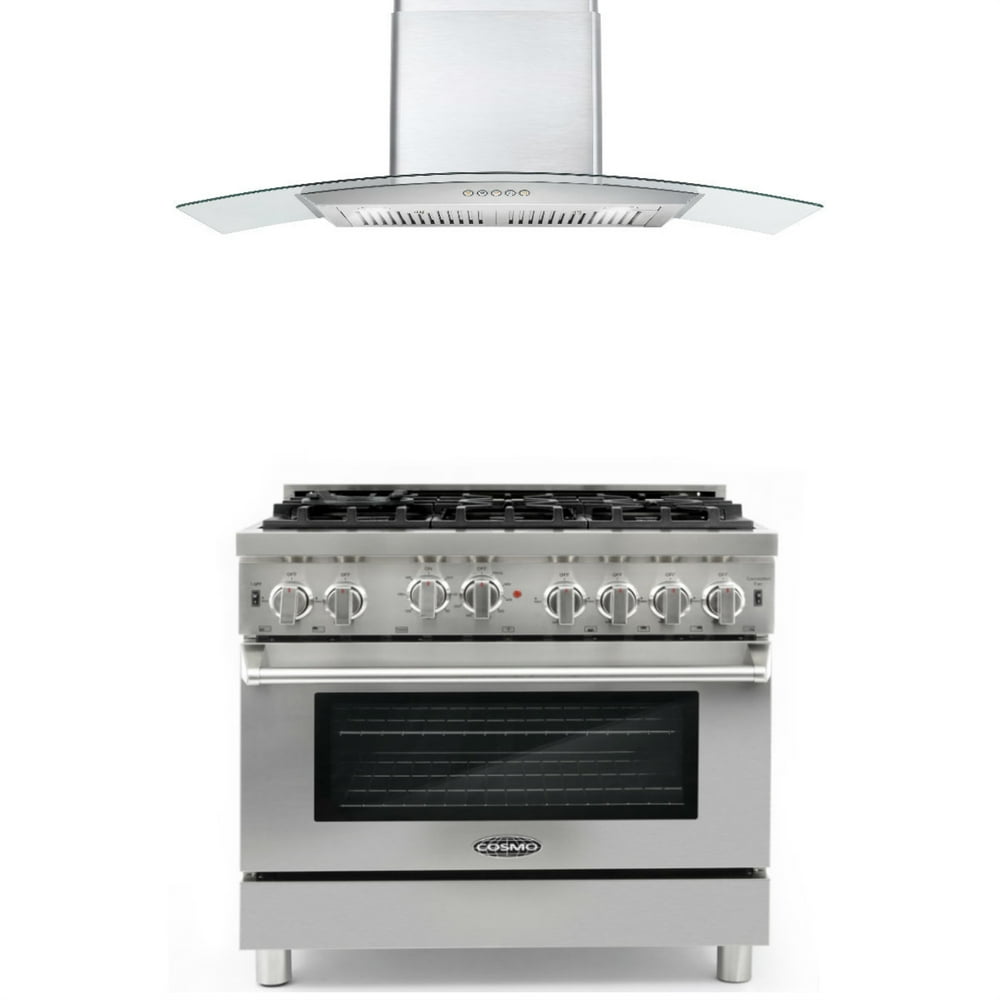 CommercialStyle 36 In. 4.5 Cu. Ft. Gas Range With 36 In. Ducted Wall