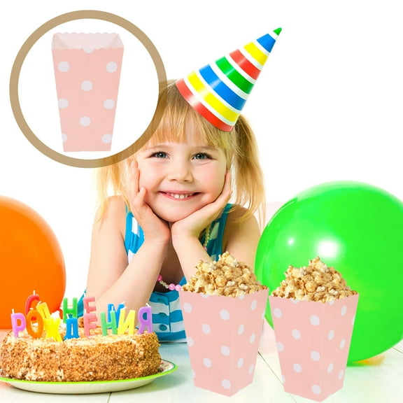 KALLORY Movie Night Party Supplies 24Pcs Popcorn Holder Paper Snack Container Table Decoration For Picnics