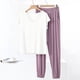 thumbnail image 1 of TaTaai Loose Fit Winter Sleepwear Women, Thick Warm Pajama Top with Pants, Solid Color Fleece Loungewear Set, Cozy Cold Weather Apparel Gift, 1 of 6