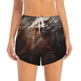 thumbnail image 2 of Daiia Abstract White Dragon Pattern Women's 2 in 1 Running Shorts - Lightweight Athletic Workout Gym Yoga Shorts Liner with Phone Pockets-Small, 2 of 7