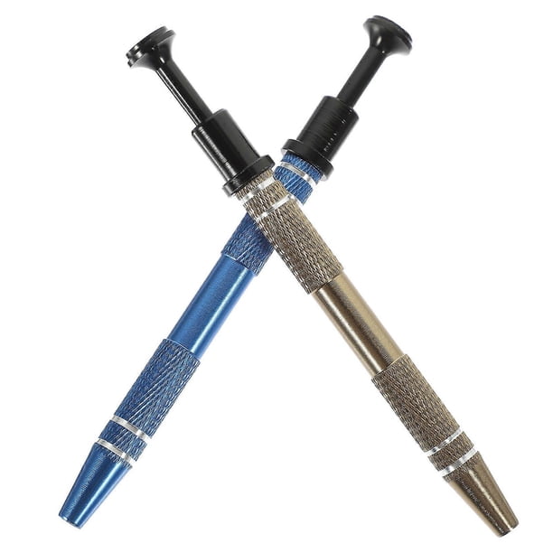 Grabber Tool 2Pcs Chip Extraction Tool For Repair Work Grey Aluminum Alloy Internal Spring Design